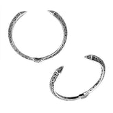 AB-6193-S Sterling Silver Bangle With Plain Silver Jewelry Bali Designs Inc